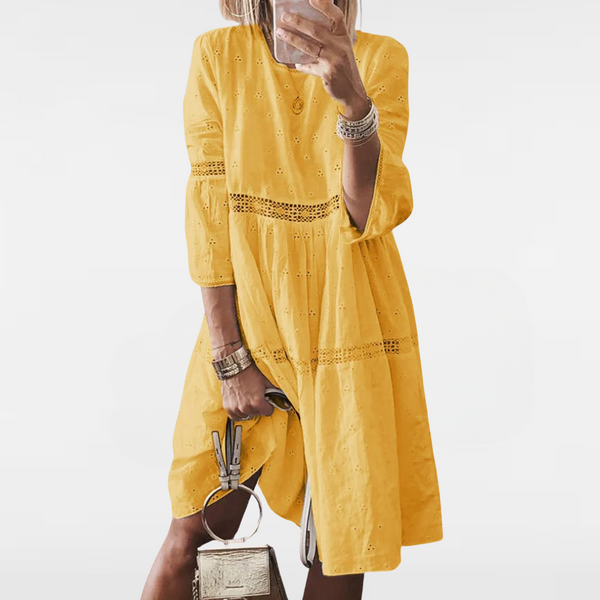 CORA | EMBROIDERED SUMMER LACE DRESS