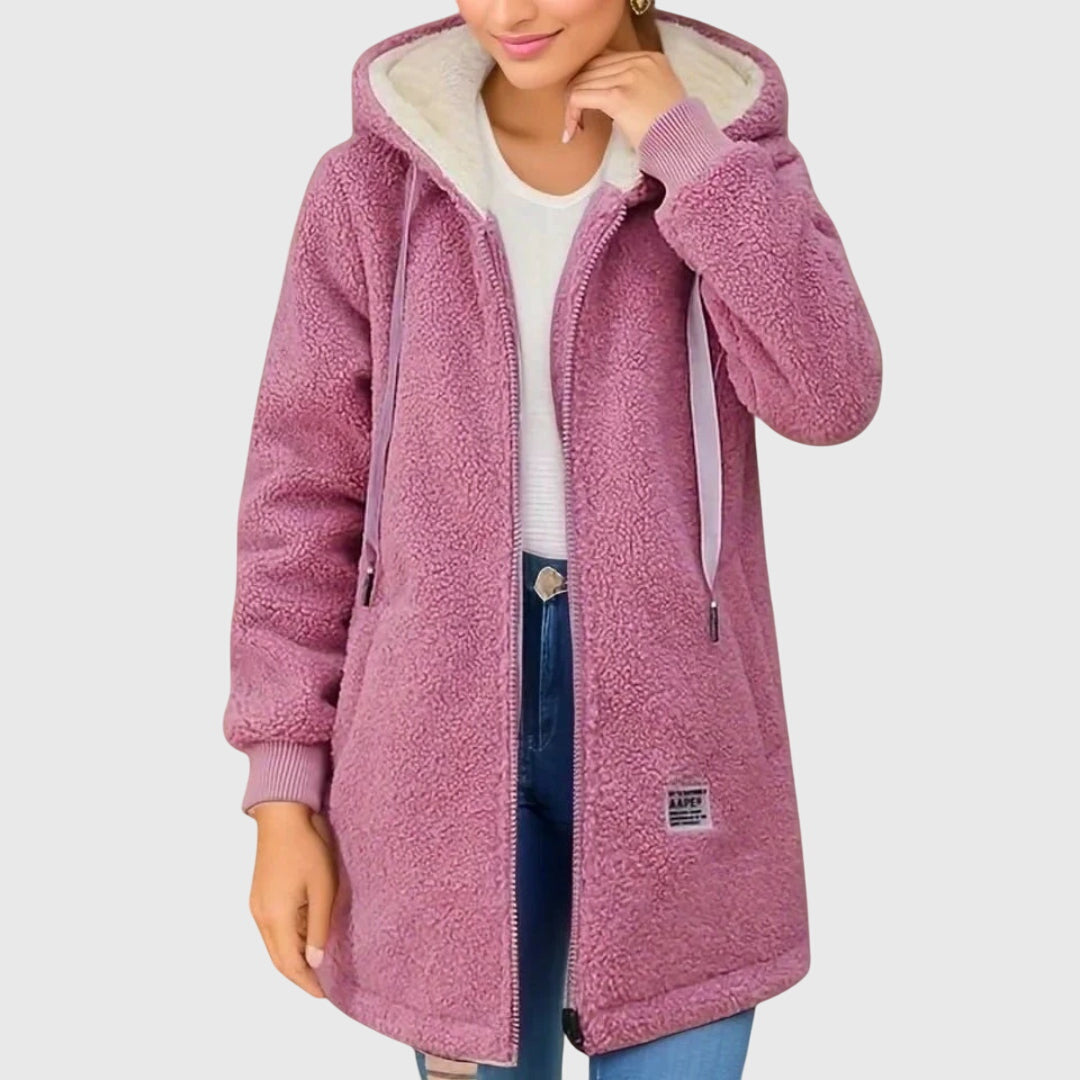 Elowen | Warm Fleece Hoodie Coat