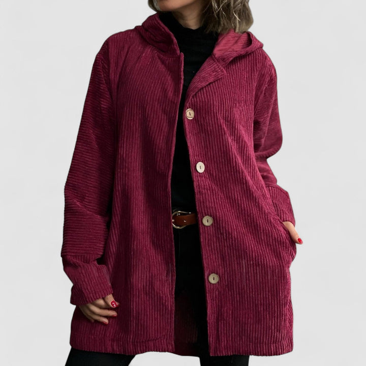 Clara | Cozy Corduroy Hooded Jacket