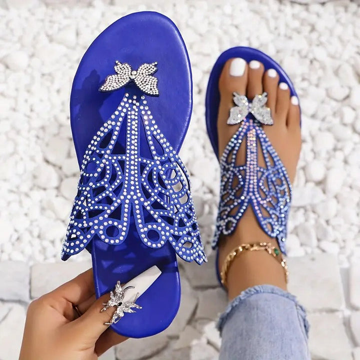 EVELYN | SEQUINED BUTTERFLY SANDALS