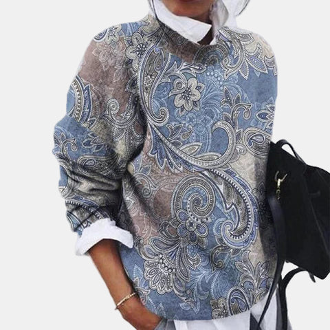 Kryssandra Printed Pullover – Cozy & Trendy Sweater