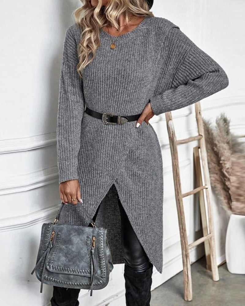 Isabelle | Long Knit Sweater Dress