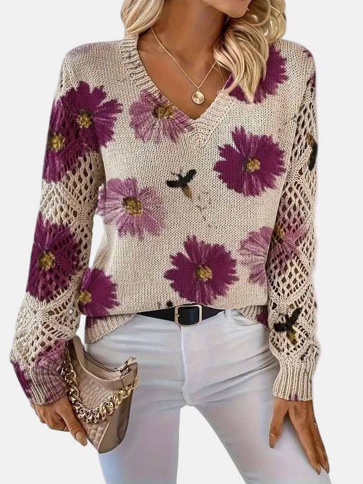 Amelie – Elegant Floral Cardigan for Women