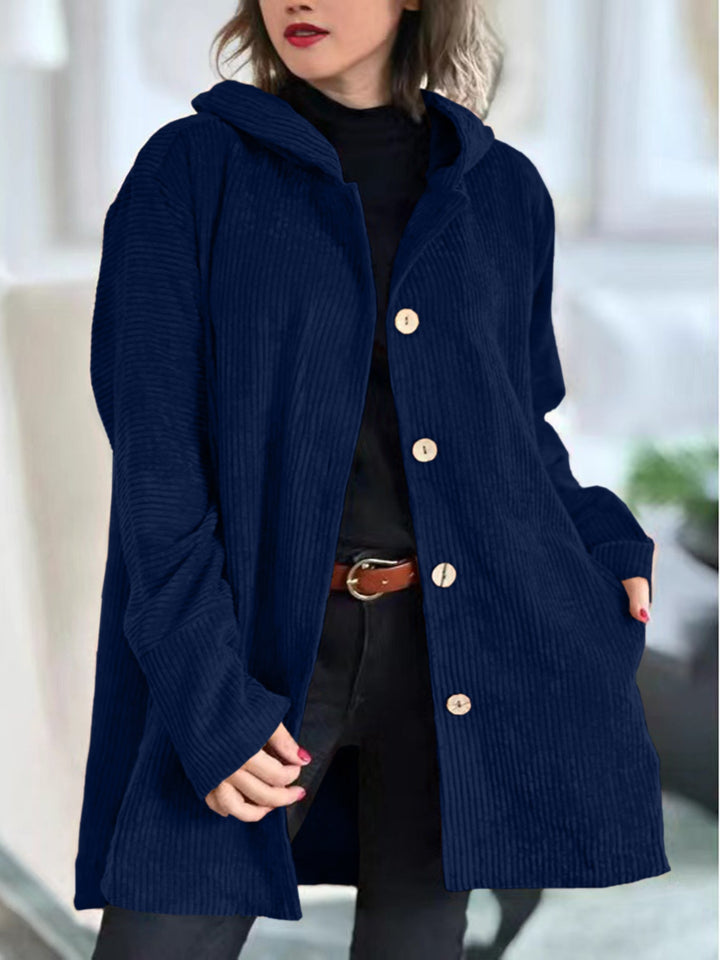 Clara | Cozy Corduroy Hooded Jacket