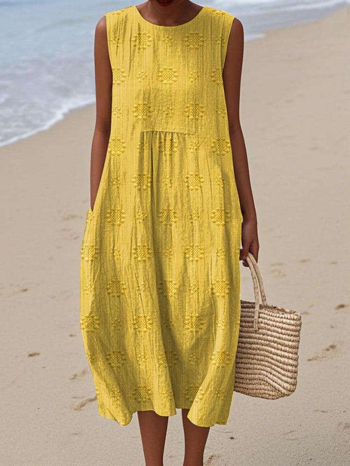 AIZA | COMFORTABLE SLEEVELESS POCKET DRESS