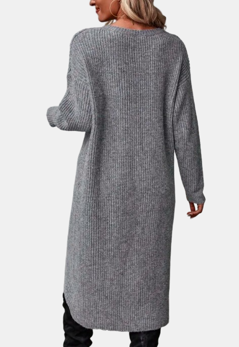 Elegant Reylina Knitted Long Dress – Stylish & Cozy