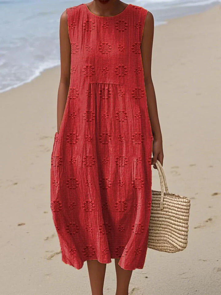 AIZA | COMFORTABLE SLEEVELESS POCKET DRESS