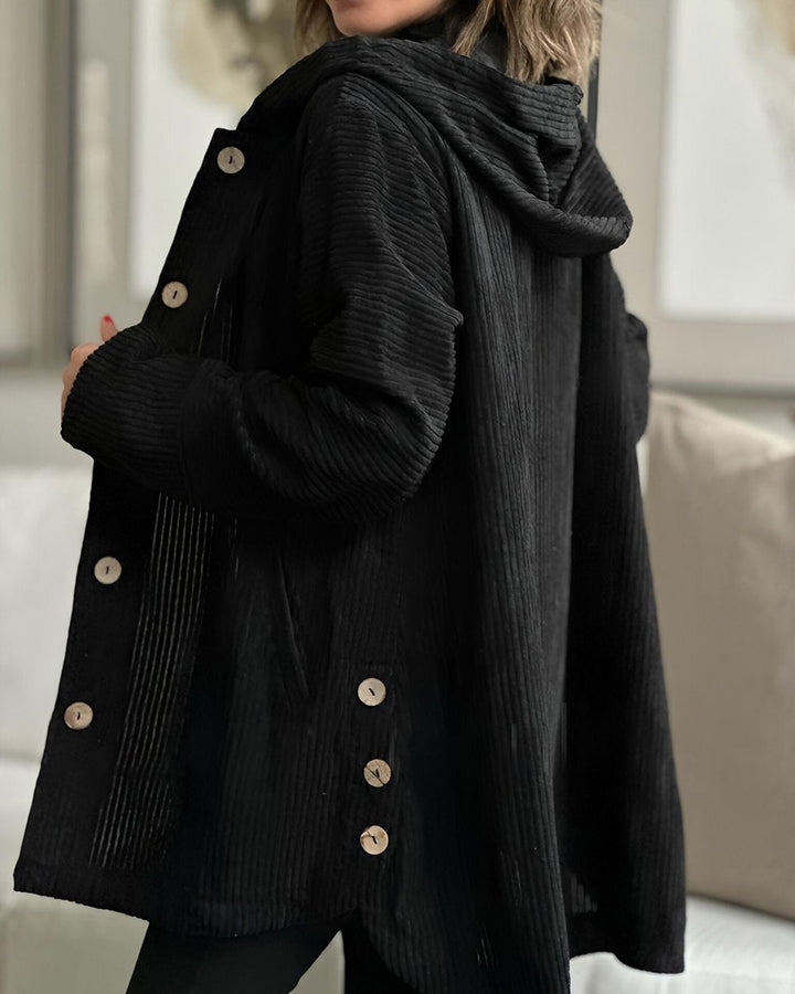 Clara | Cozy Corduroy Hooded Jacket