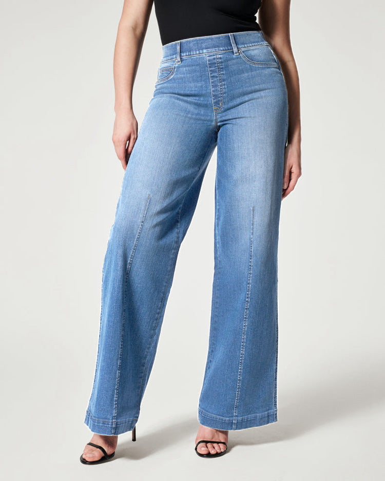 Minerva Modern Denim Palazzo Pants – Chic & Comfortable
