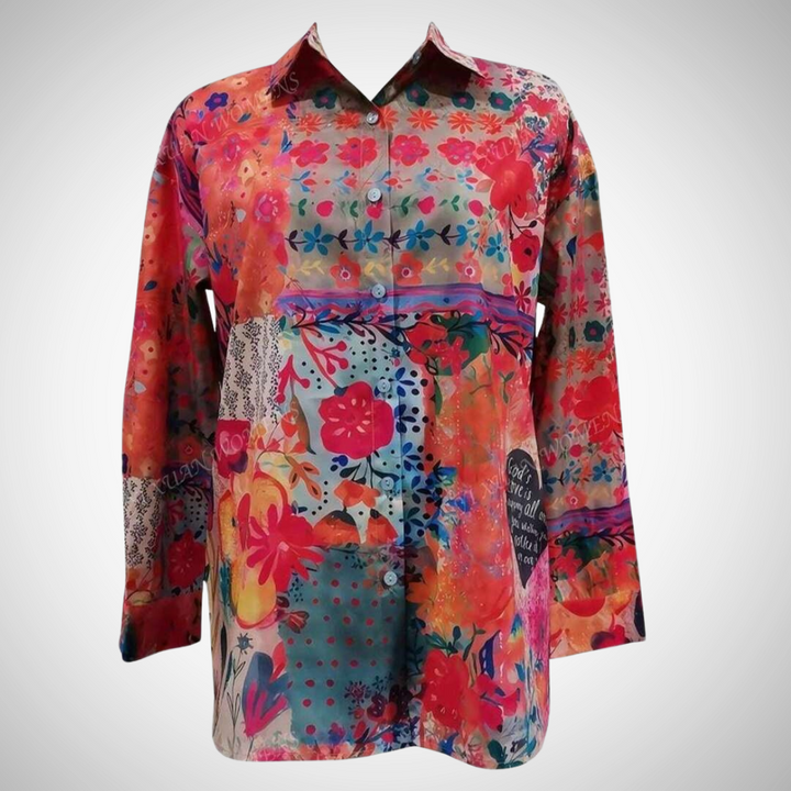 MERYL | VIBRANT BOHO CHIC PRINTED BLOUSE
