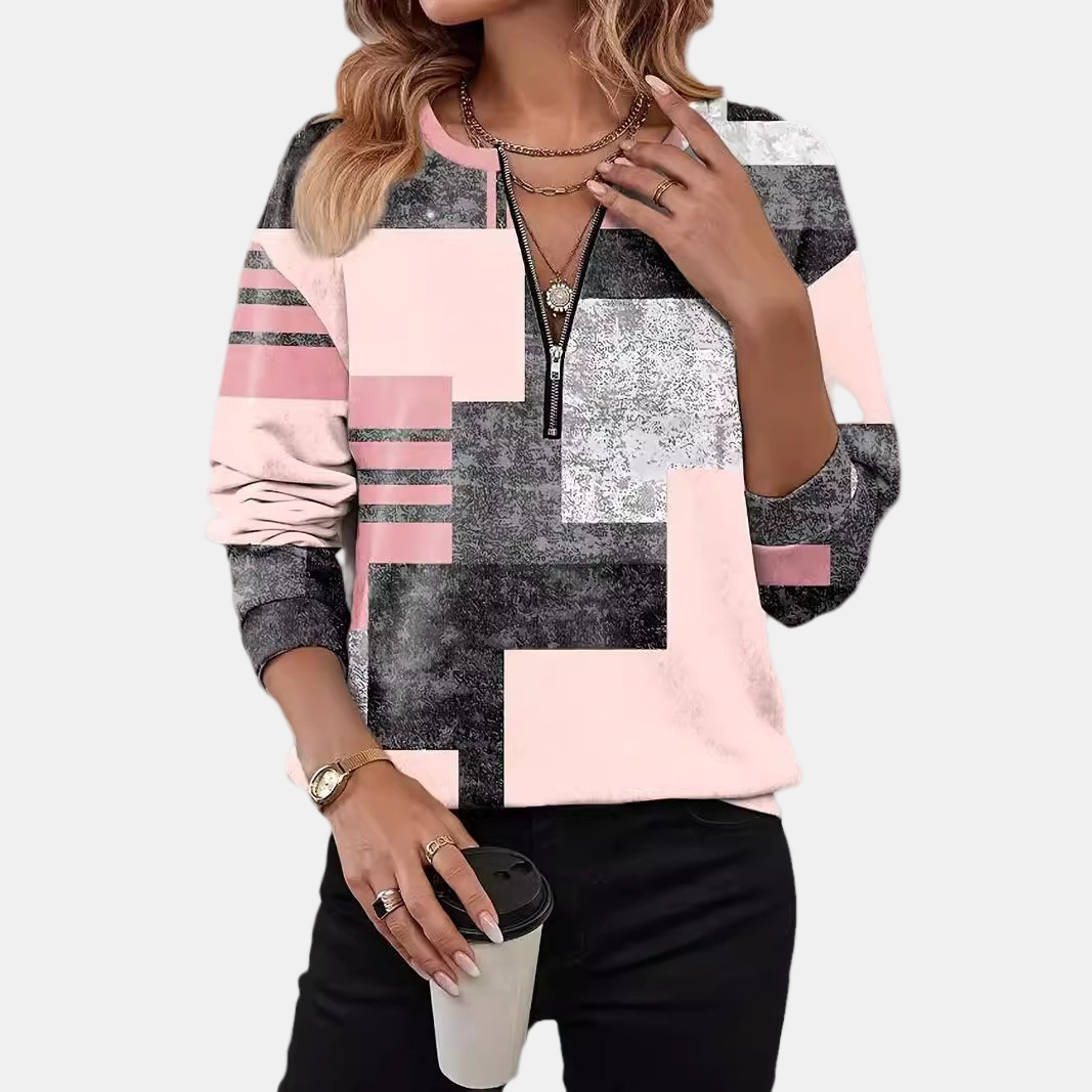 Lurelia | Cozy Geometric Sweatshirt – Soft & Stylish