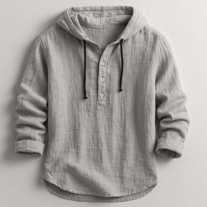 Declan | Luxury Linen Hooded Shirt