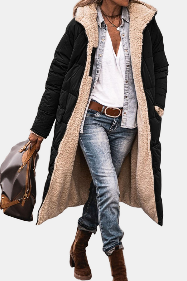Valeria Reversible Sherpa Coat – Luxurious & Versatile