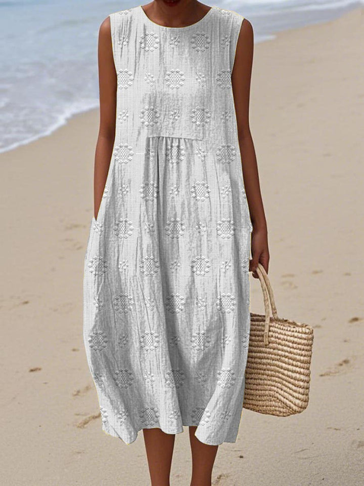 AIZA | COMFORTABLE SLEEVELESS POCKET DRESS