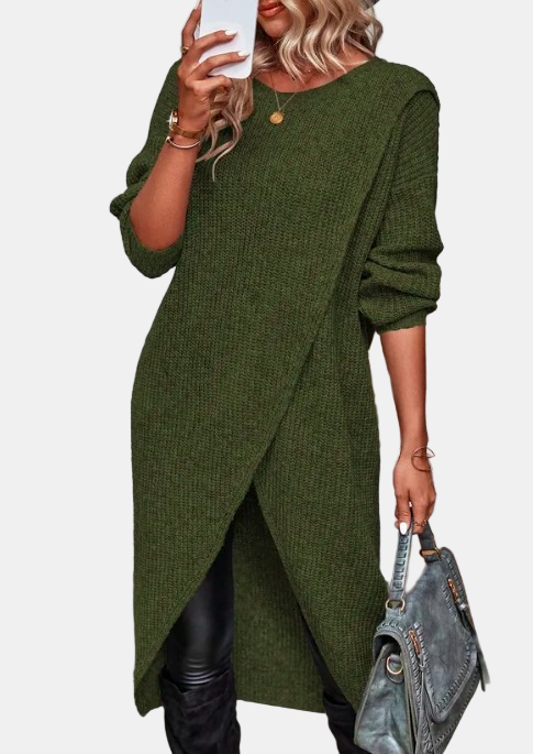Elegant Reylina Knitted Long Dress – Stylish & Cozy