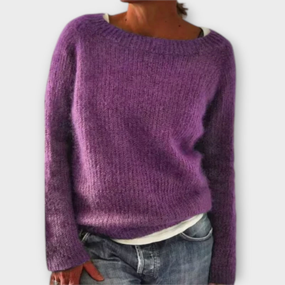 Regine – Cozy Solid Colour Knit Sweater