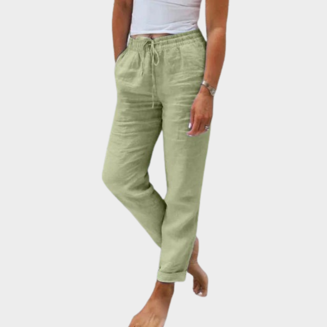 High-Waist Corduroy Pants – Misty Comfort