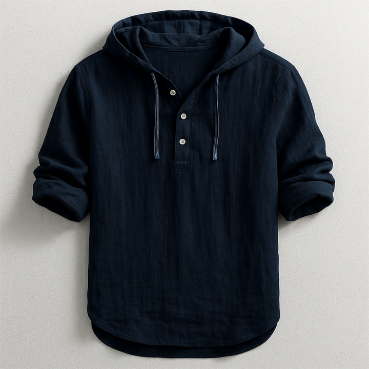 Declan | Luxury Linen Hooded Shirt