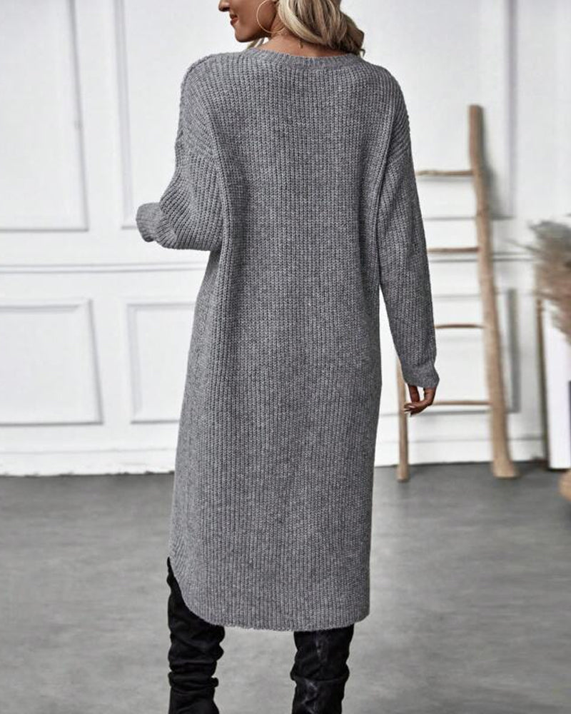 Isabelle | Long Knit Sweater Dress