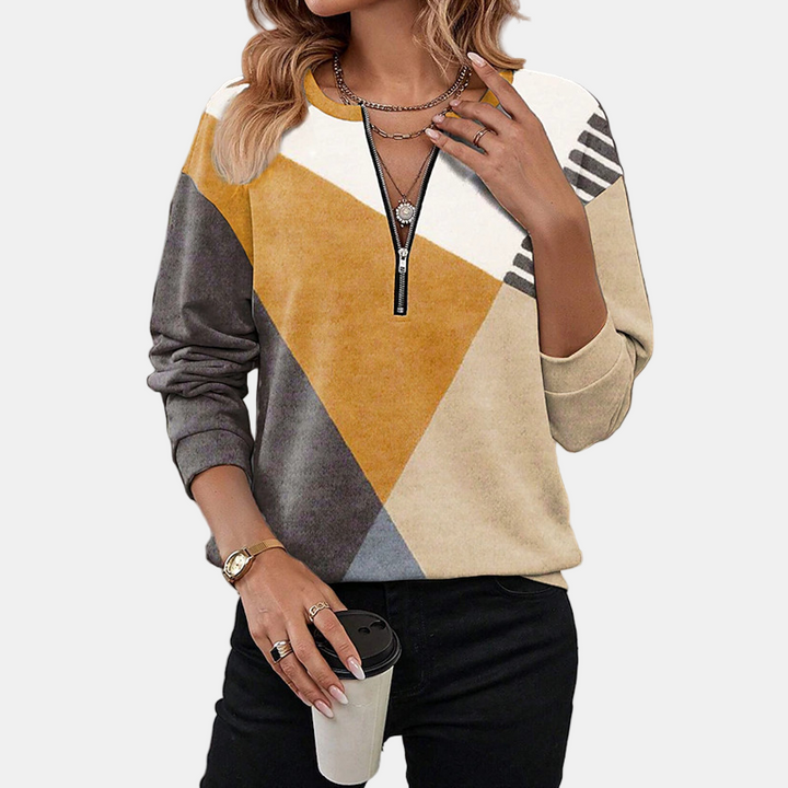 Lurelia | Cozy Geometric Sweatshirt – Soft & Stylish