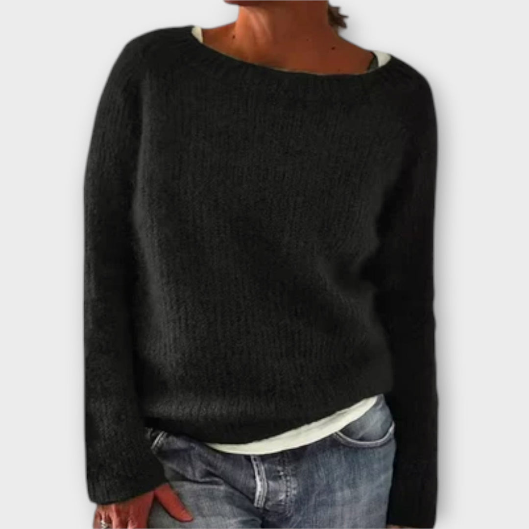 Regine – Cozy Solid Colour Knit Sweater