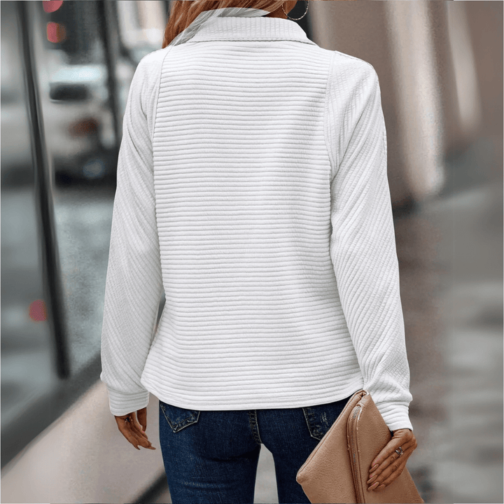 Jenica | Textured Half-Zip Pullover