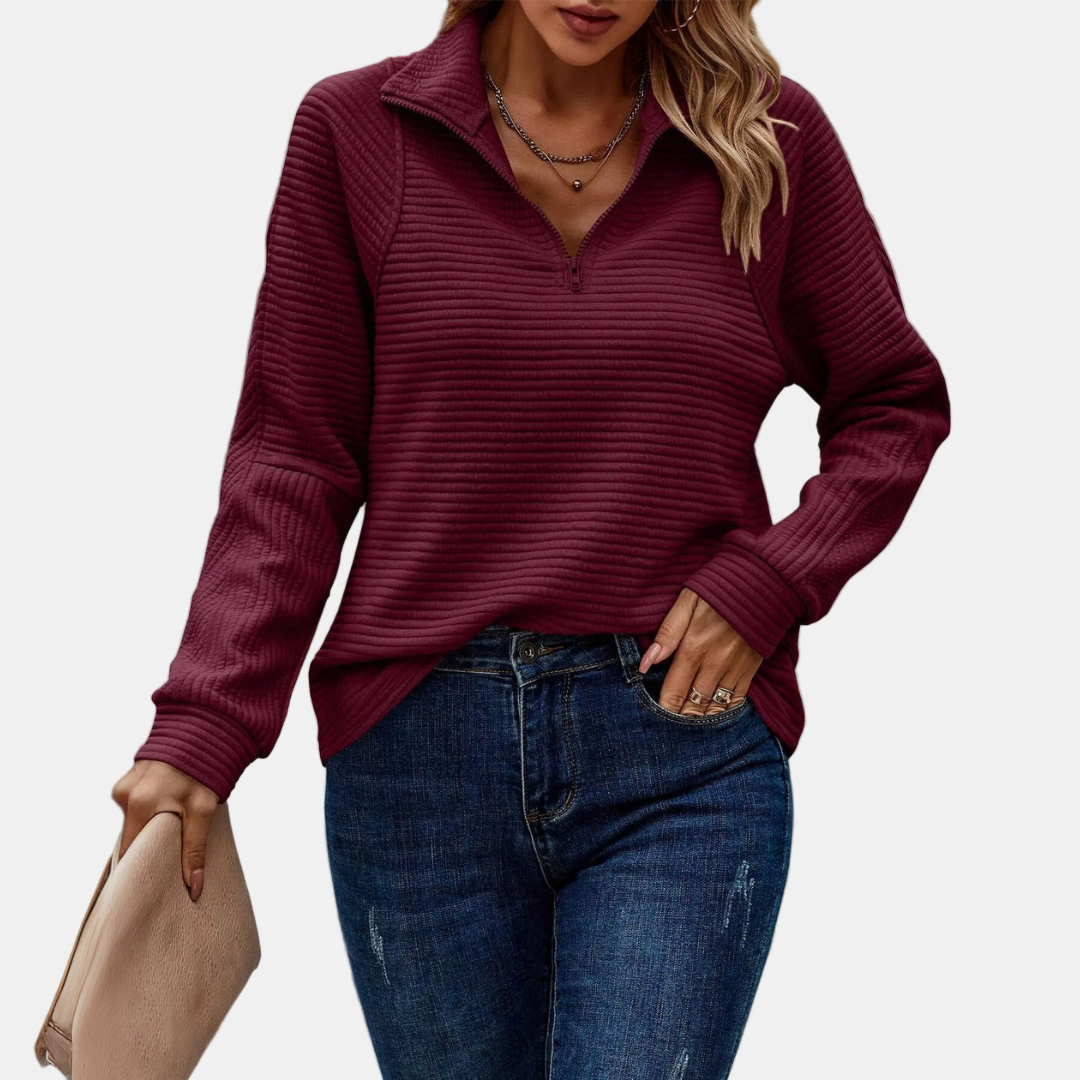 Maevira Half-Zip Pullover – Stylish & Comfortable Top