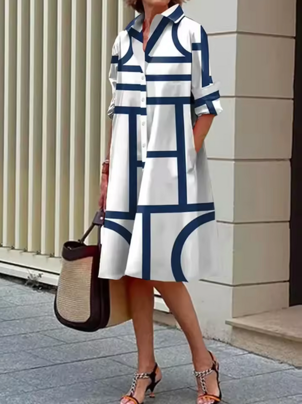 Celeste™ – Chic Blue Geometric Midi Dress

Celeste™ – Chic Blue Geometric Midi Dress