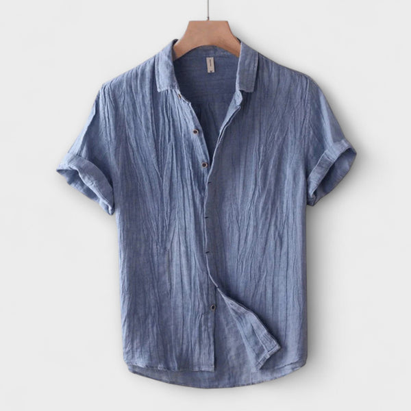 Jasper | Elegant Merlot Linen Top