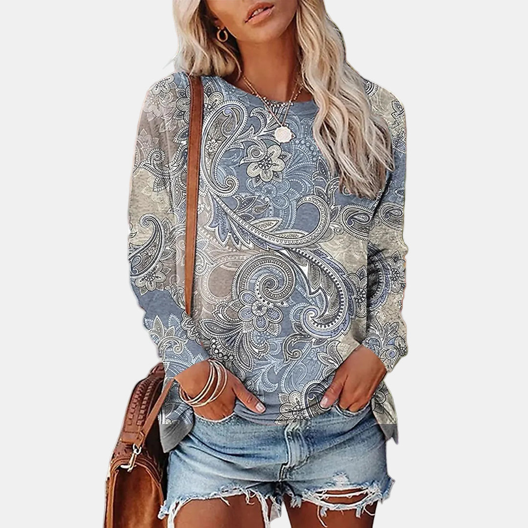 Kryssandra Printed Pullover – Cozy & Trendy Sweater