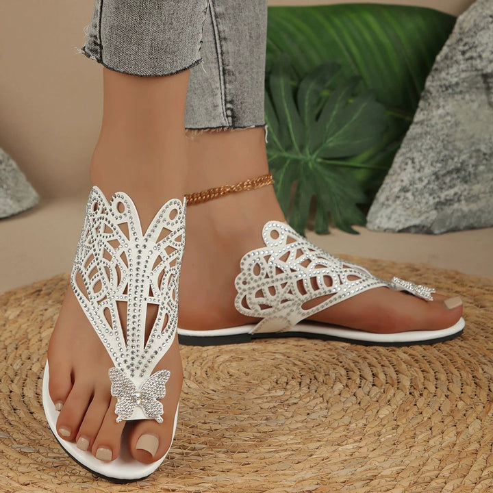 EVELYN | SEQUINED BUTTERFLY SANDALS