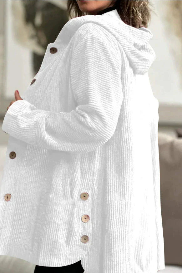 Clara | Cozy Corduroy Hooded Jacket