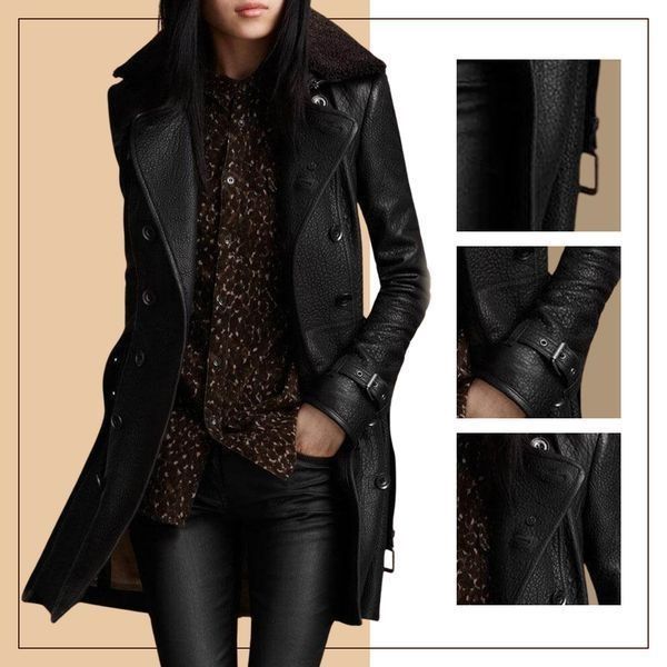 Victoria™ Leather Coat – Luxurious & Chic