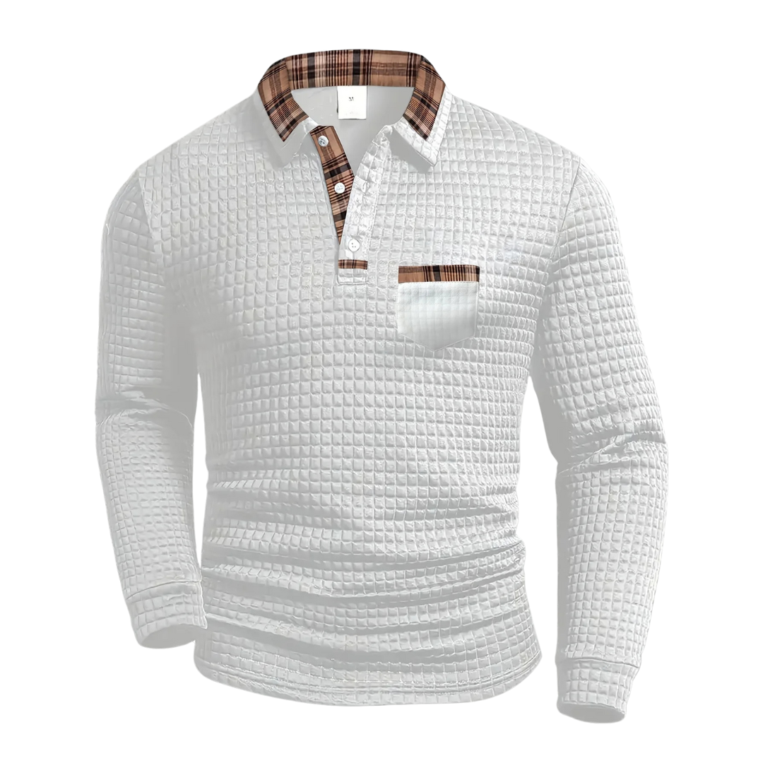 Henrik | Checkered Long-Sleeve Polo