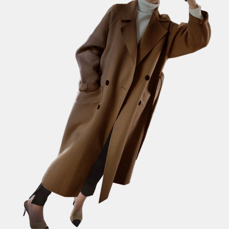 Thalia Women’s Long Coat – Elegant & Trendy