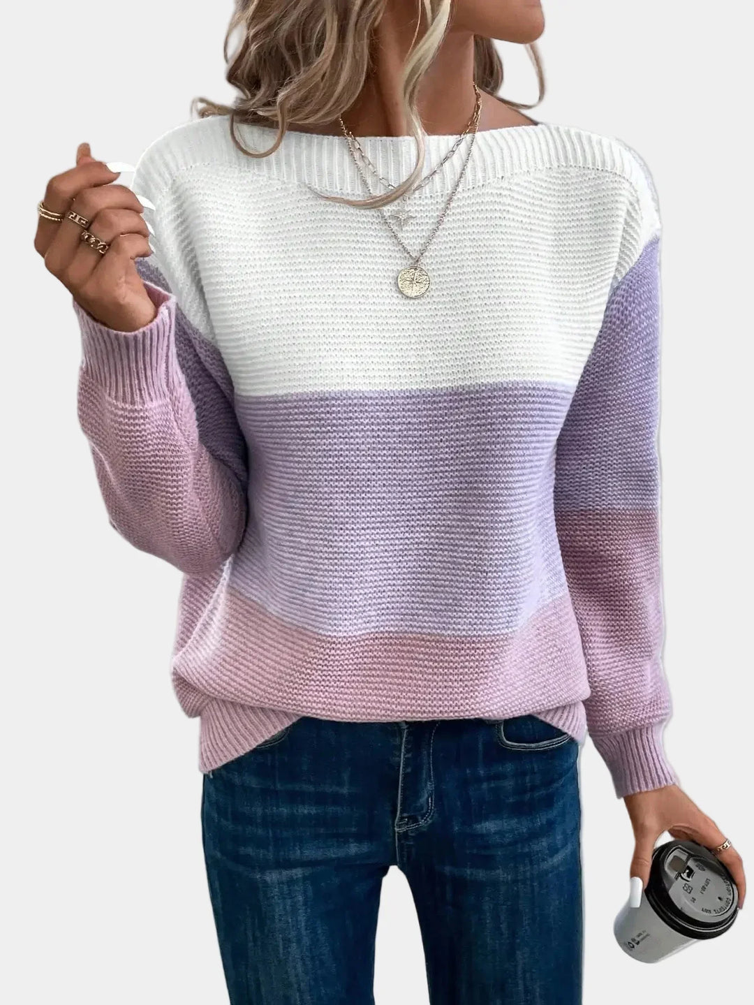 Chic Ombre Knit Sweater – Stylish & Cozy
