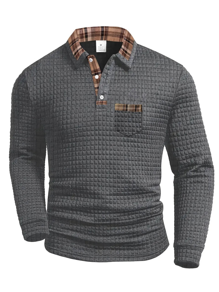 Henrik | Checkered Long-Sleeve Polo