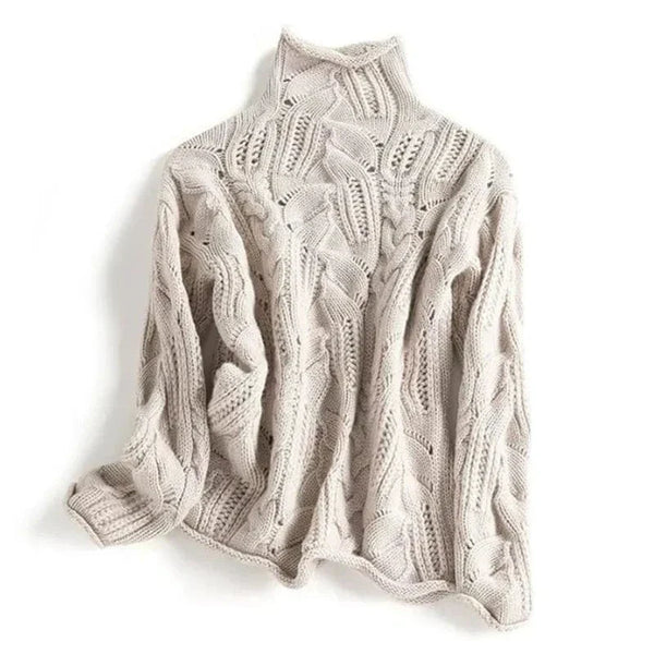 Selene | Luxury Cable-Knit Turtleneck Sweater