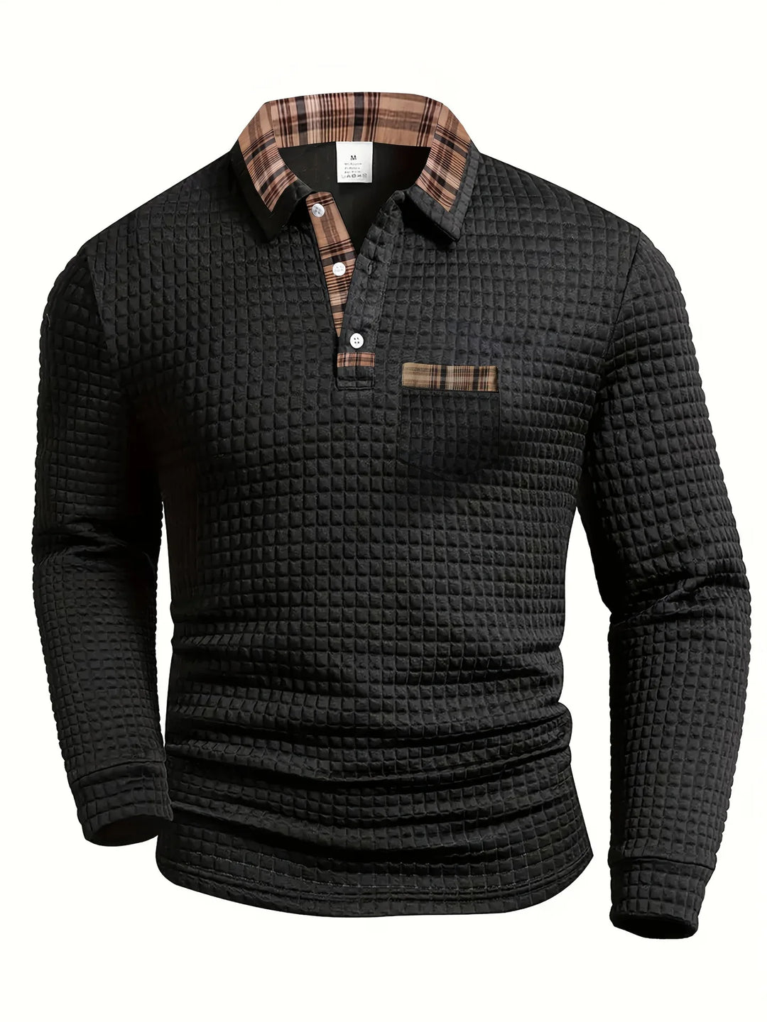 Henrik | Checkered Long-Sleeve Polo