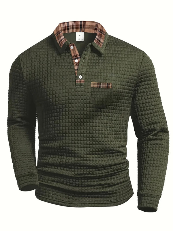 Henrik | Checkered Long-Sleeve Polo