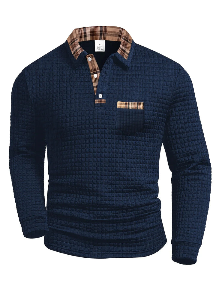 Henrik | Checkered Long-Sleeve Polo
