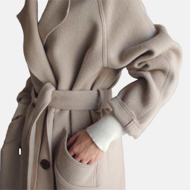 Thalia Women’s Long Coat – Elegant & Trendy