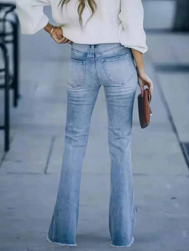 Jessica's Stylish Bootcut Jeans – Elegant & Comfortable