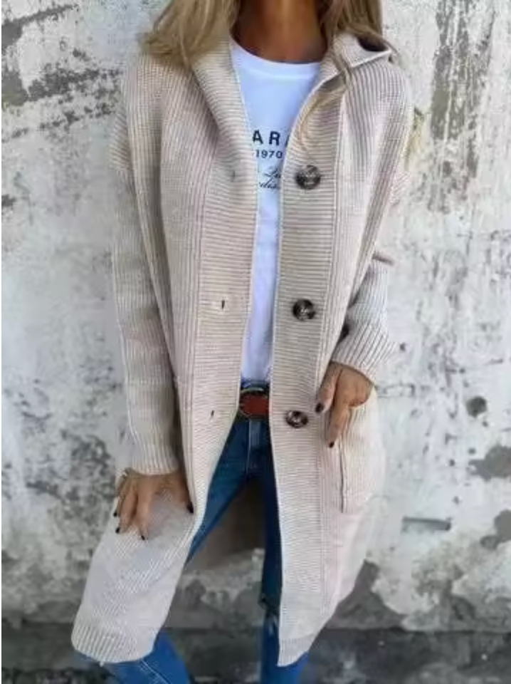 Giselle | Stylish Long Cardigan – Cozy & Chic