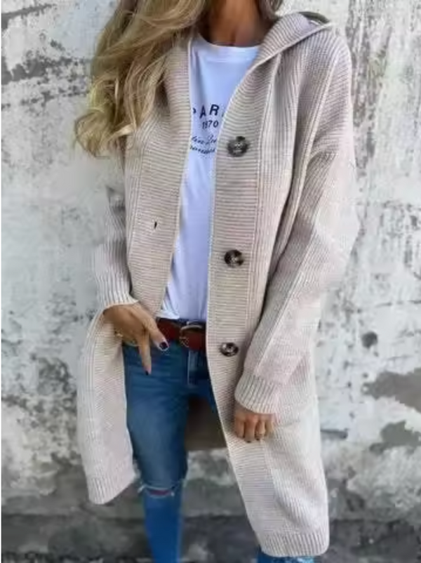 Giselle | Stylish Long Cardigan – Cozy & Chic