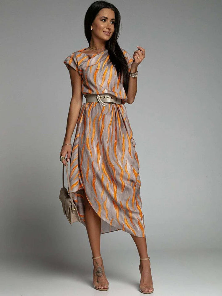 CHARMIE | ASYMMETRICAL SATIN DRESS