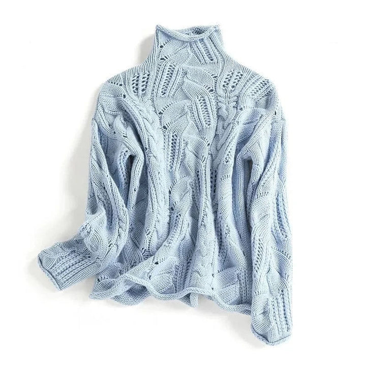 Selene | Luxury Cable-Knit Turtleneck Sweater