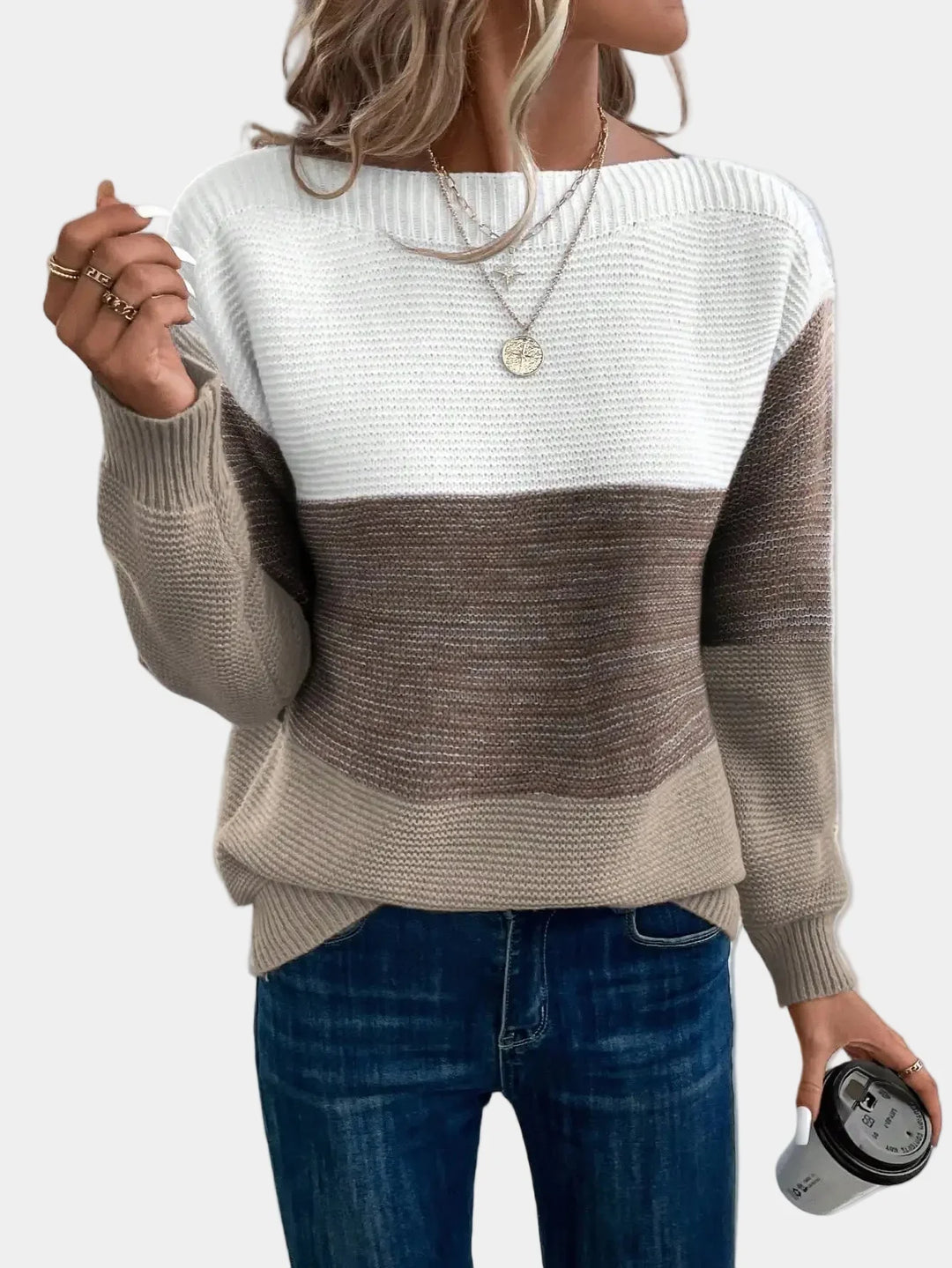 Chic Ombre Knit Sweater – Stylish & Cozy
