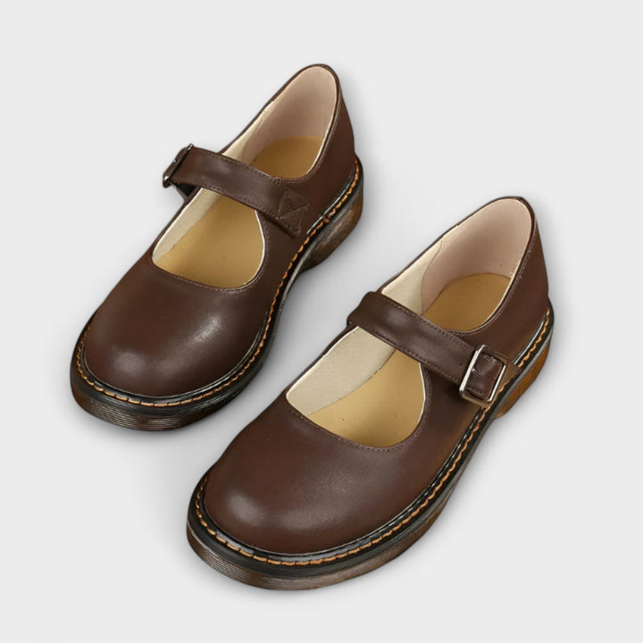 ASTRID | ELEGANT STRAPPED LEATHER SHOES
