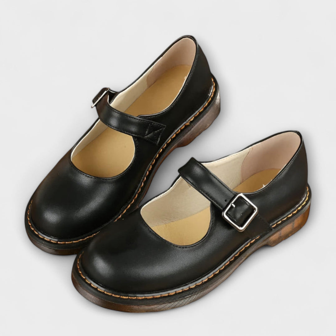 ASTRID | ELEGANT STRAPPED LEATHER SHOES
